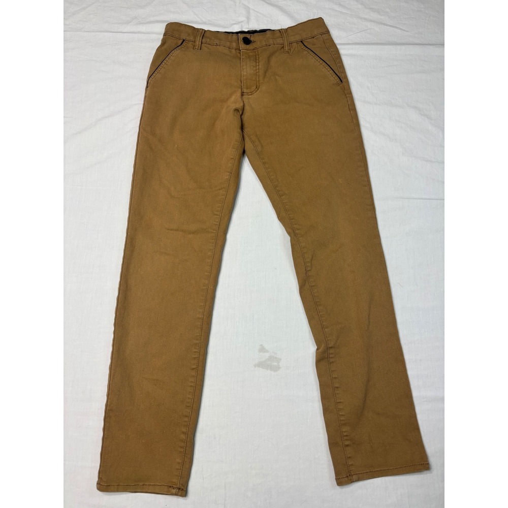 Fried Denim Mens Slim Fit Chino Pants 32x32 Brown Stretch Cotton Blend Skater